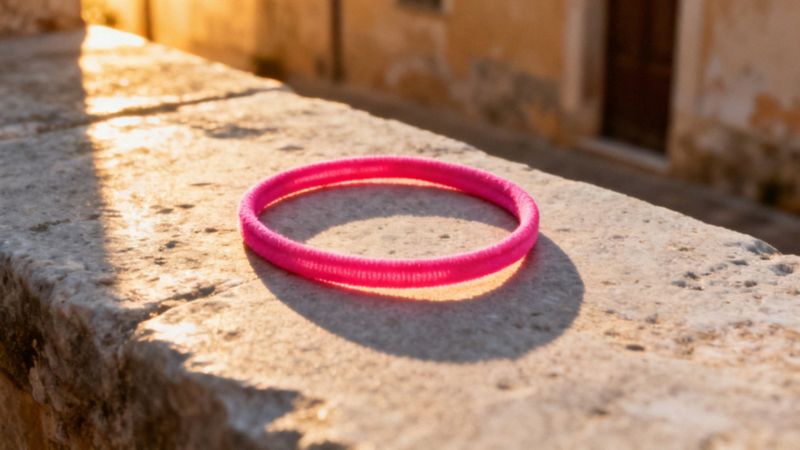 Co oznacza różowa gumka na ręce? Symbolika i znaczenie