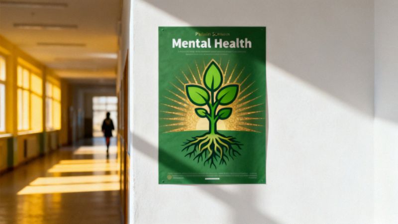 Jak dbać o zdrowie psychiczne? Plakat jako skuteczne narzędzie edukacyjne